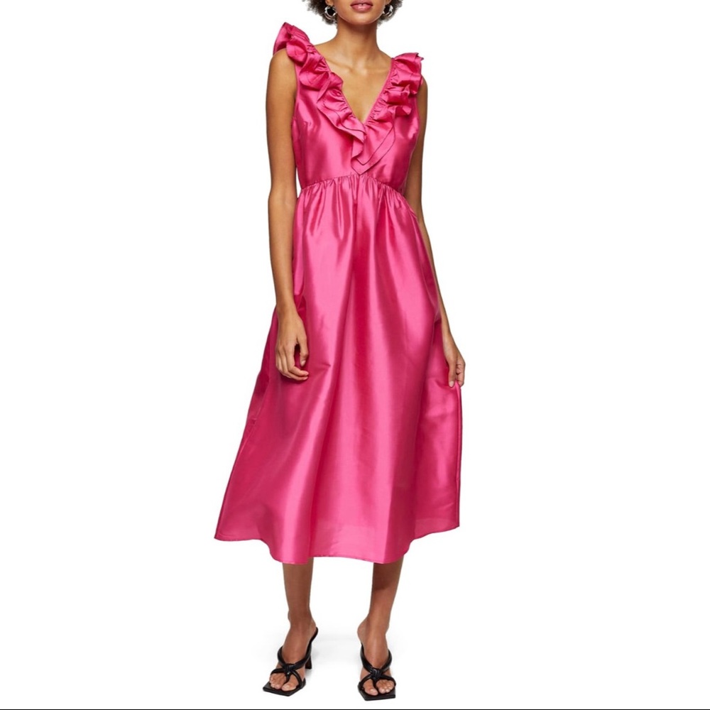 Topshop Taffeta A Line Dress